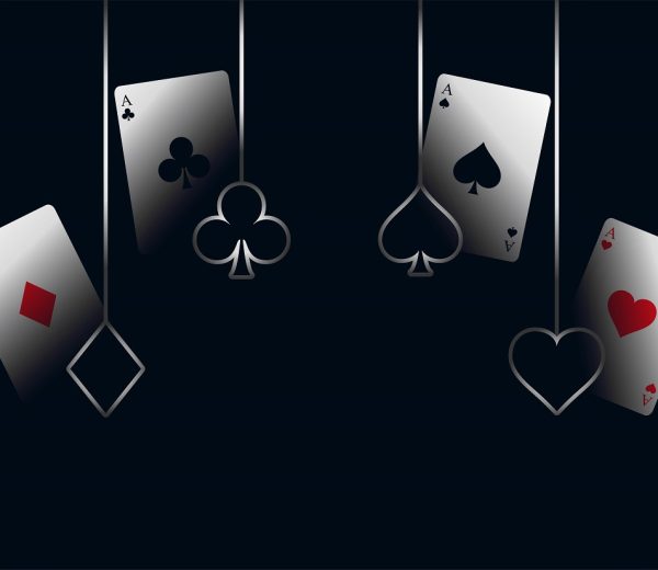 casino playing cards with symbols background design